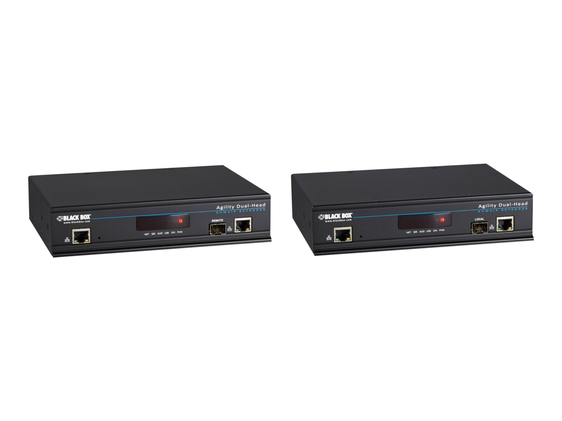 KVM-Over-IP Matrix Dual-Monitor DVI-D USB 2.0 KVM Extender Kit