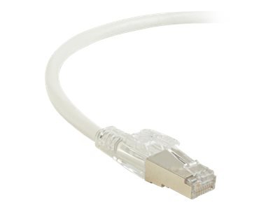 Black Box 20ft White CAT6A 650Mhz 10G Shielded Patch Cable Optional Locking