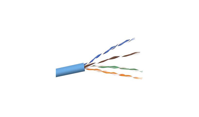 Belkin Cat6 1000ft Blue Stranded Bulk Cable, PVC, 4PR, 24 AWG, 1000'