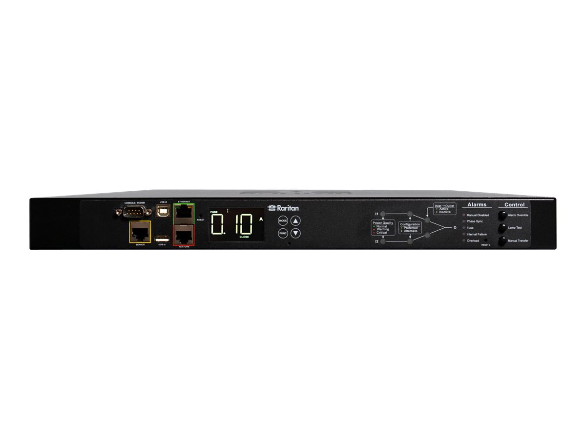 Raritan Intelligent Rack Transfer Switch PX3TS-1875CR - power control unit