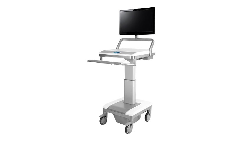 Humanscale TouchPoint Mobile Technology Cart T7 Powered PC Gantry and PC Work Surface - cart - for LCD display /