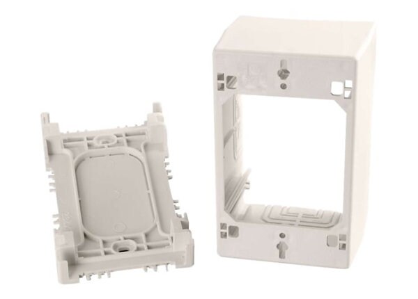 C2G/Legrand Wiremold Uniduct Single Gang Extra Deep Junction Box - Fog White - cable raceway junction box