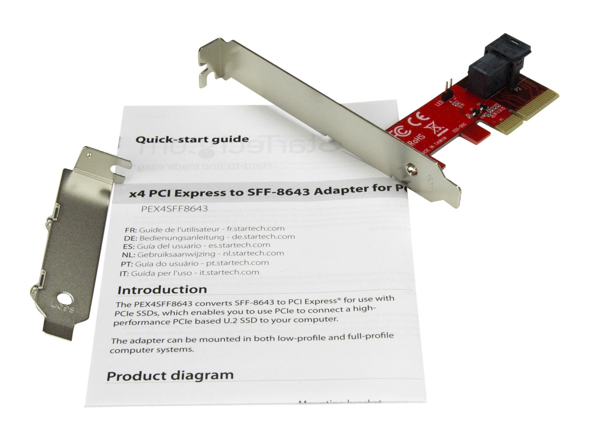 Thumbnail 6 of 12 for StarTech.com PCI Express x4 to SFF-8643 Adapter for PCIe NVMe U.2 SSD