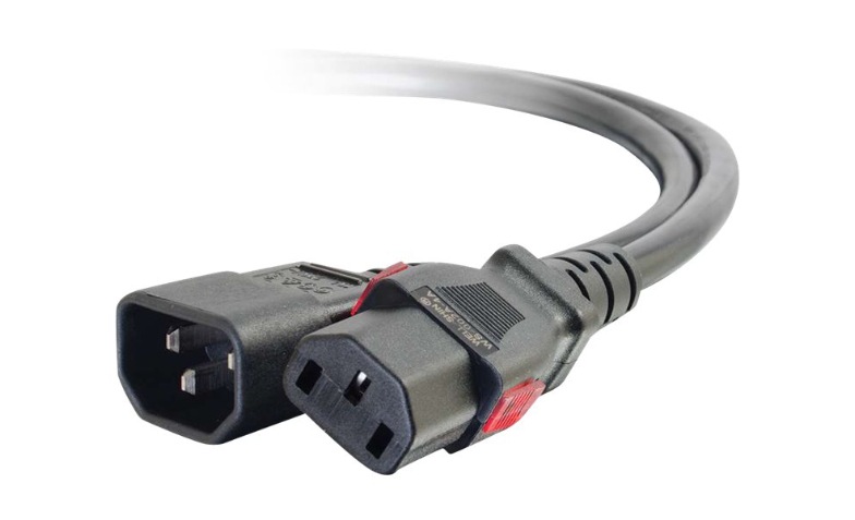 C2G 3ft Locking Power Cord - IEC C14 to IEC C13 - 10A 250V - 10359