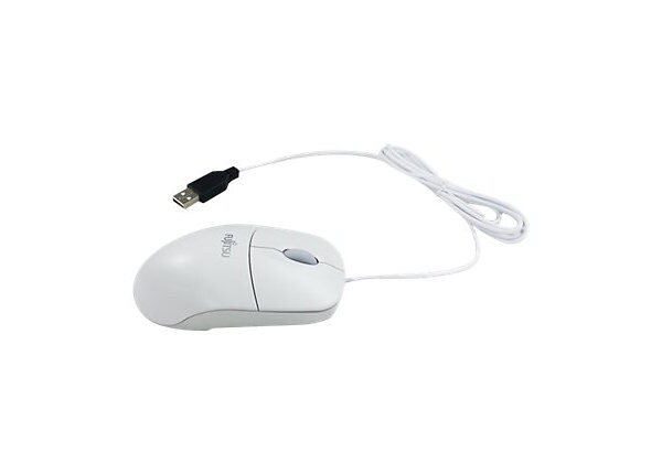 Fujitsu - mouse - USB - white