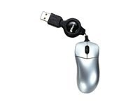Targus Ultra Mini with Retractable Cord - mouse - USB - silver