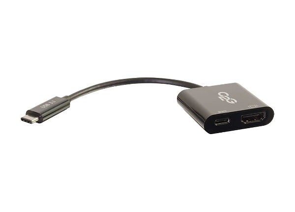C2G USB-C TO HDMI+USB-C CHARGING BLK