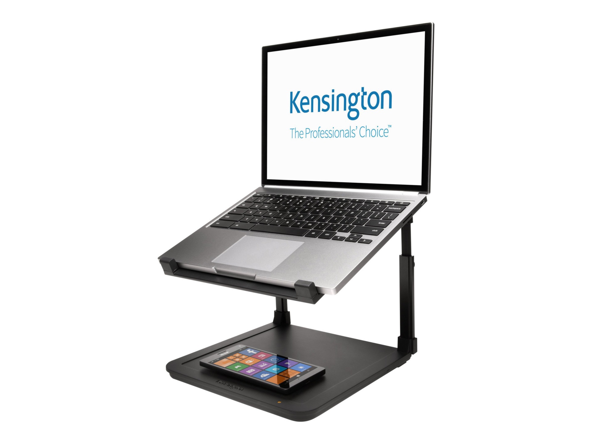 Kensington SmartFit Laptop Riser with Wireless Phone Charging Pad notebook