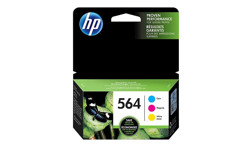 HP 564 Combo Pack - 3-pack - yellow, cyan, magenta - original - ink cartridge