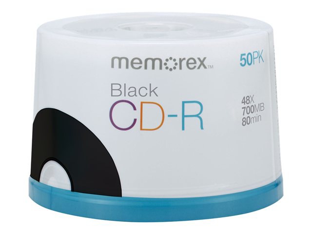Memorex Black CD-R, 50 Pack Spindle