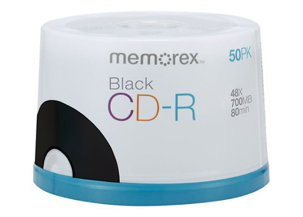 Memorex Black CD-R, 50 Pack Spindle