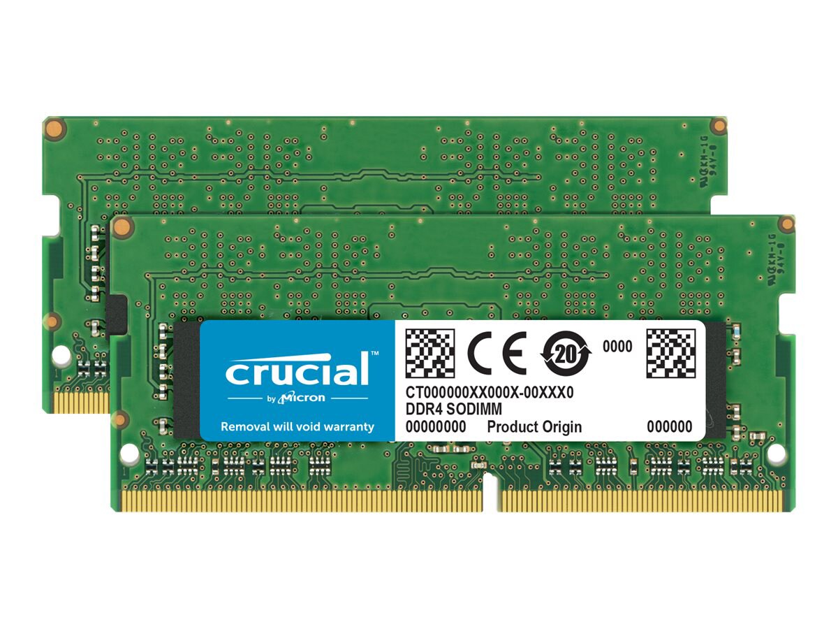 Crucial - DDR4 - kit - 32 GB: 2 x 16 GB - SO-DIMM 260-pin - 2400