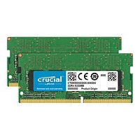 Crucial - DDR4 - kit - 32 Go: 2 x 16 GB - SO-DIMM 260-pin - 2400 MHz / PC4-