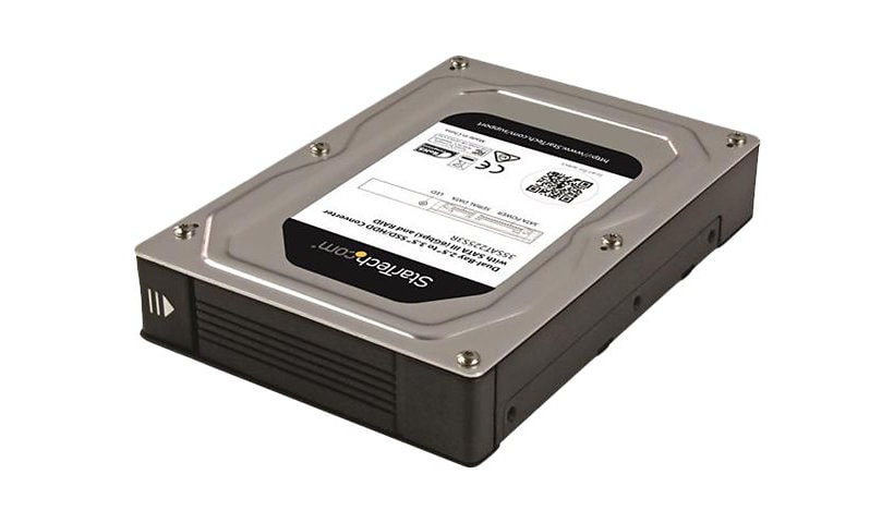 StarTech.com Dual-Bay 2.5 to 3.5in Adapter Enclosure with SATA III and RAID
