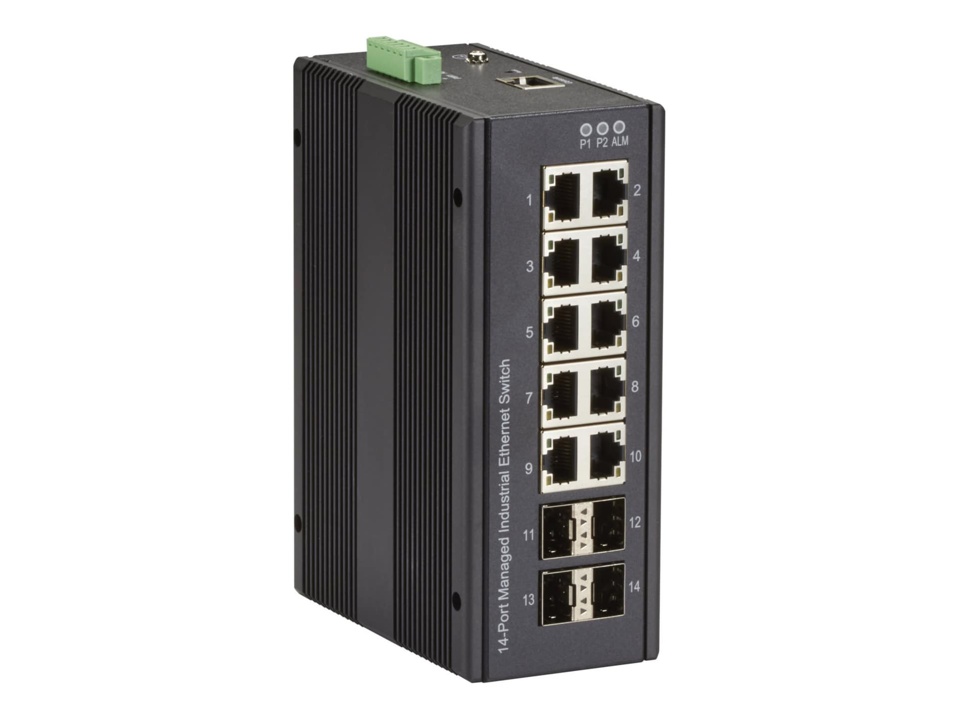 Black Box Industrial Managed Ethernet Switch - switch - 14 ports - managed
