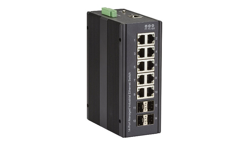 Black Box Industrial Managed Ethernet Switch - switch - 14 ports - managed