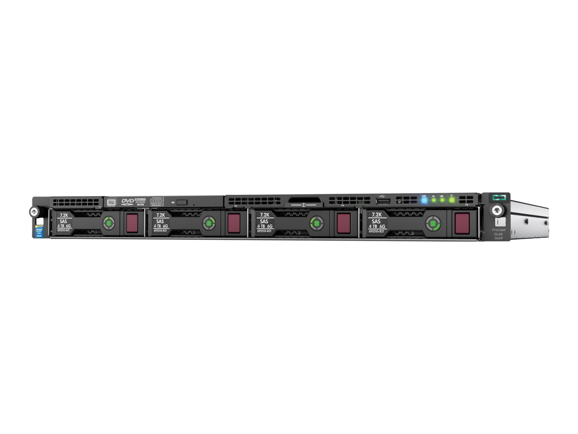 HPE ProLiant DL60 Gen9 Entry - rack-mountable - Xeon E5-2603V4 1.7 GHz - 8 GB - 0 GB