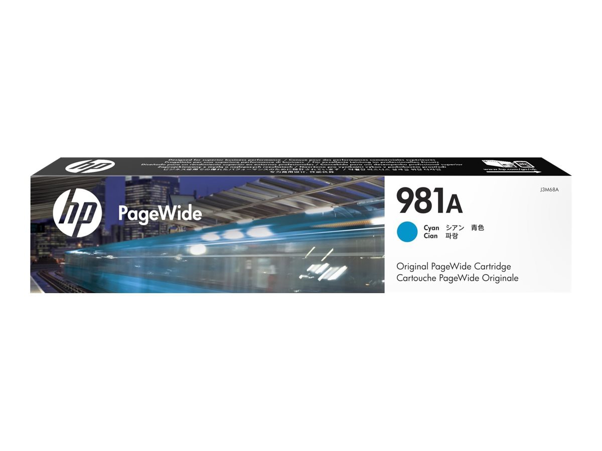 HP 981A (J3M68A) Original Page Wide Ink Cartridge - Single Pack - Cyan - 1 Each