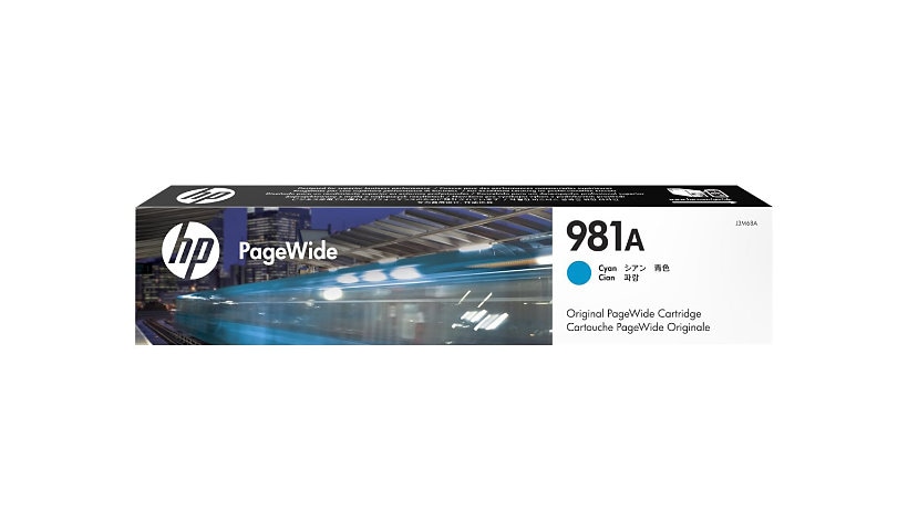 HP 981A (J3M68A) Original Page Wide Ink Cartridge - Single Pack - Cyan - 1 Each