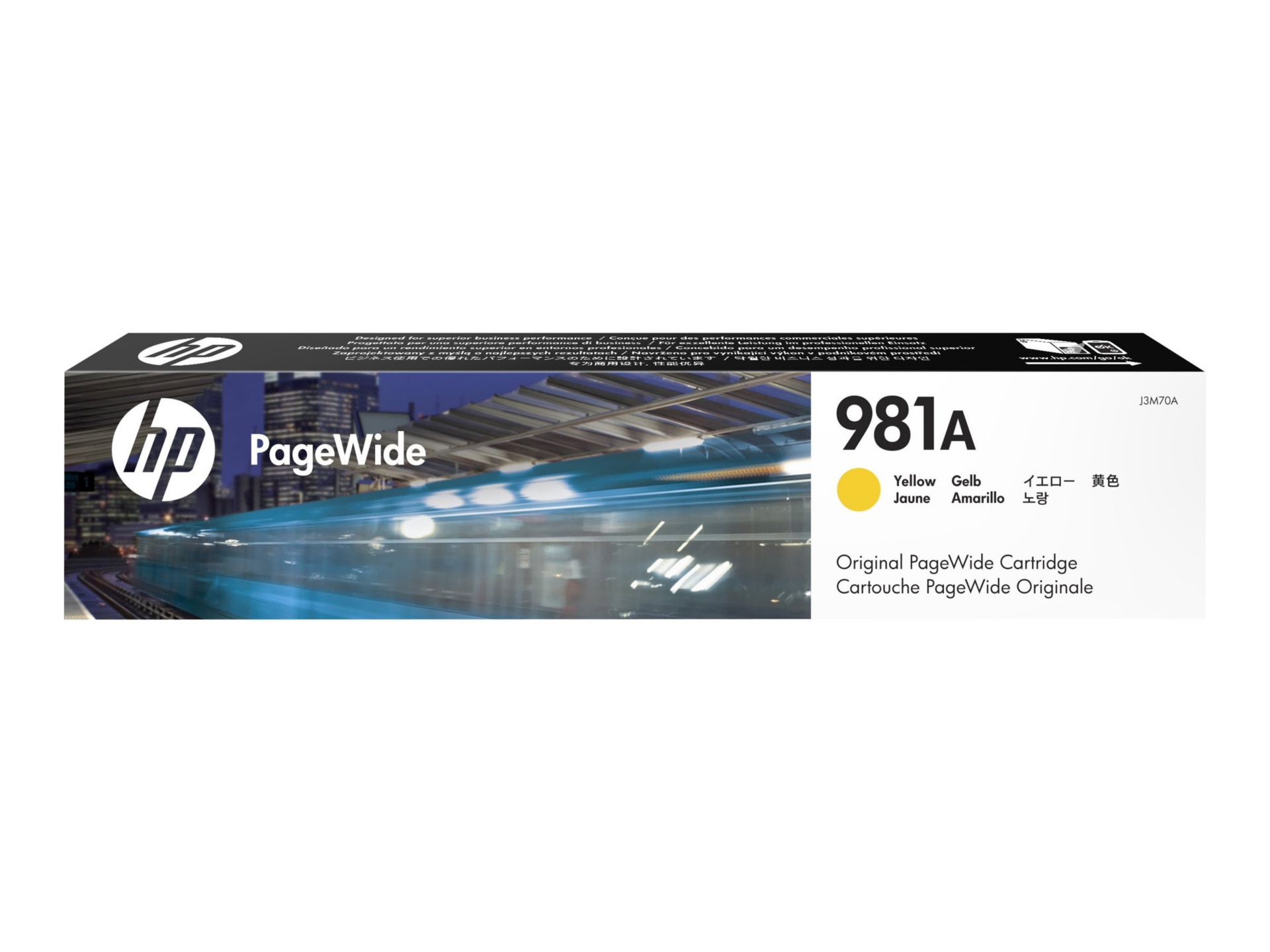 HP 981A (J3M70A) Original Page Wide Ink Cartridge - Single Pack - Yellow - 1 Each