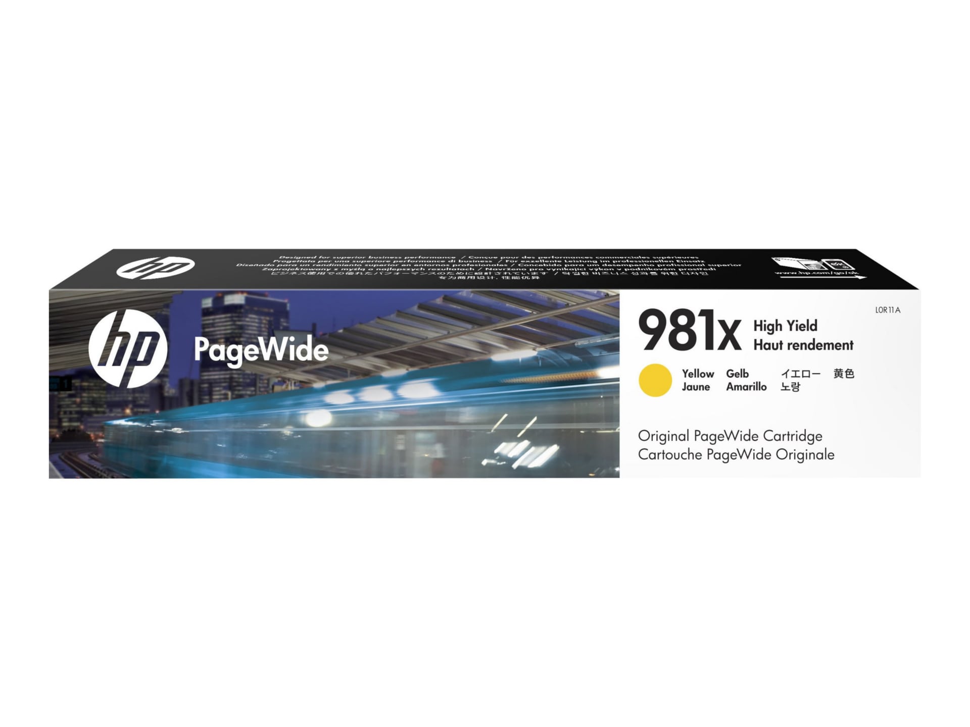 HP 981X (L0R11A) Original High Yield Inkjet Ink Cartridge - Single Pack - Yellow - 1 Each