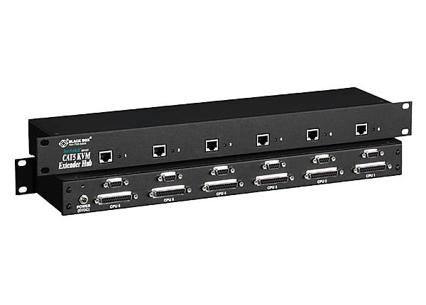 Black Box 1000' Rackmount ServSwitch Brand CAT5 KVM Serial Extender Hubs
