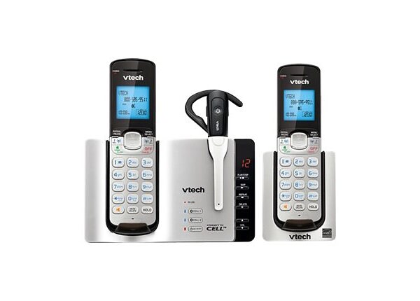 VTech DS6671-3 - cordless phone - answering system - Bluetooth interface with caller ID/call waiting + additional