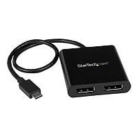 StarTech.com USB-C to Dual DisplayPort 1.2 Adapter, USB Type-C Multi-Monitor MST Hub, Dual 4K 30Hz DP Display