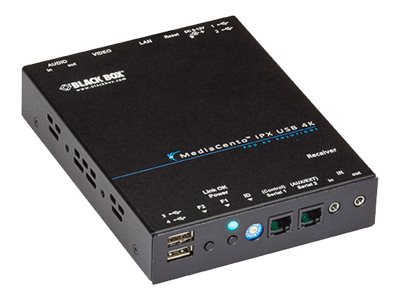 Black Box MediaCento IPX 4K Receiver - wireless video/audio/USB/infrared extender - Gigabit Ethernet