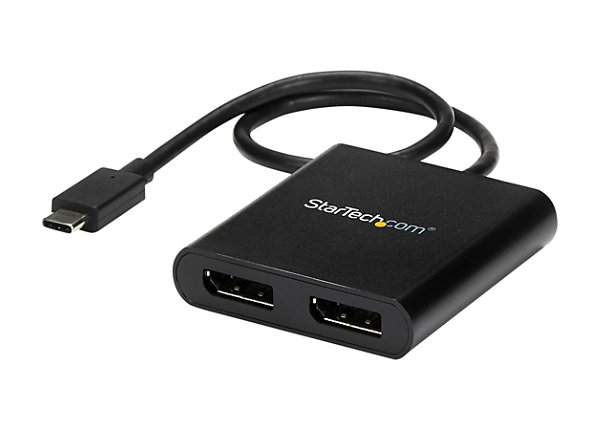 StarTech.com 2-Port Multi Monitor Adapter Dual DisplayPort MST Hub - MSTCDP122DP - -