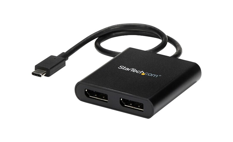 StarTech.com USB-C Dual DisplayPort 1.2 Adapter, Type-C Multi-Monitor MST Hub / Display Splitter, 2x 4K 30Hz, Windows - MSTCDP122DP Monitor Cables & Adapters - CDW.com