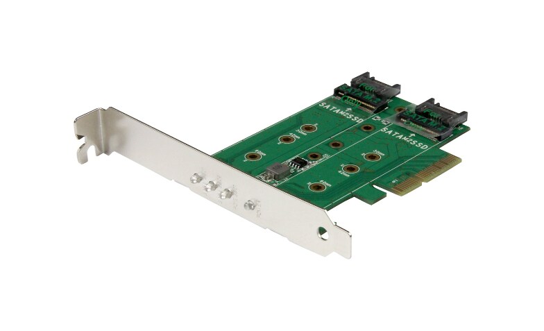 StarTech.com 3PT SSD Adapter Card - 1x PCIe (NVMe) 2x SATA M.2 PCIe - PEXM2SAT32N1 - Storage & Enclosures - CDW.com