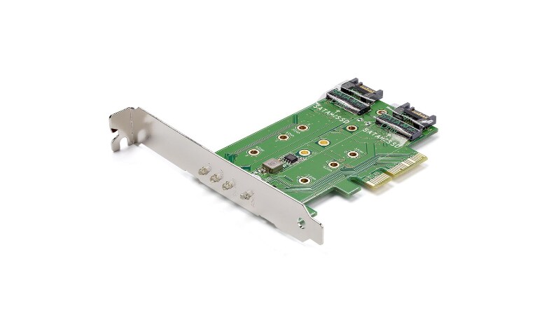 StarTech.com 3PT SSD Adapter Card - 1x PCIe (NVMe) 2x SATA M.2 PCIe - PEXM2SAT32N1 - Storage & Enclosures - CDW.com