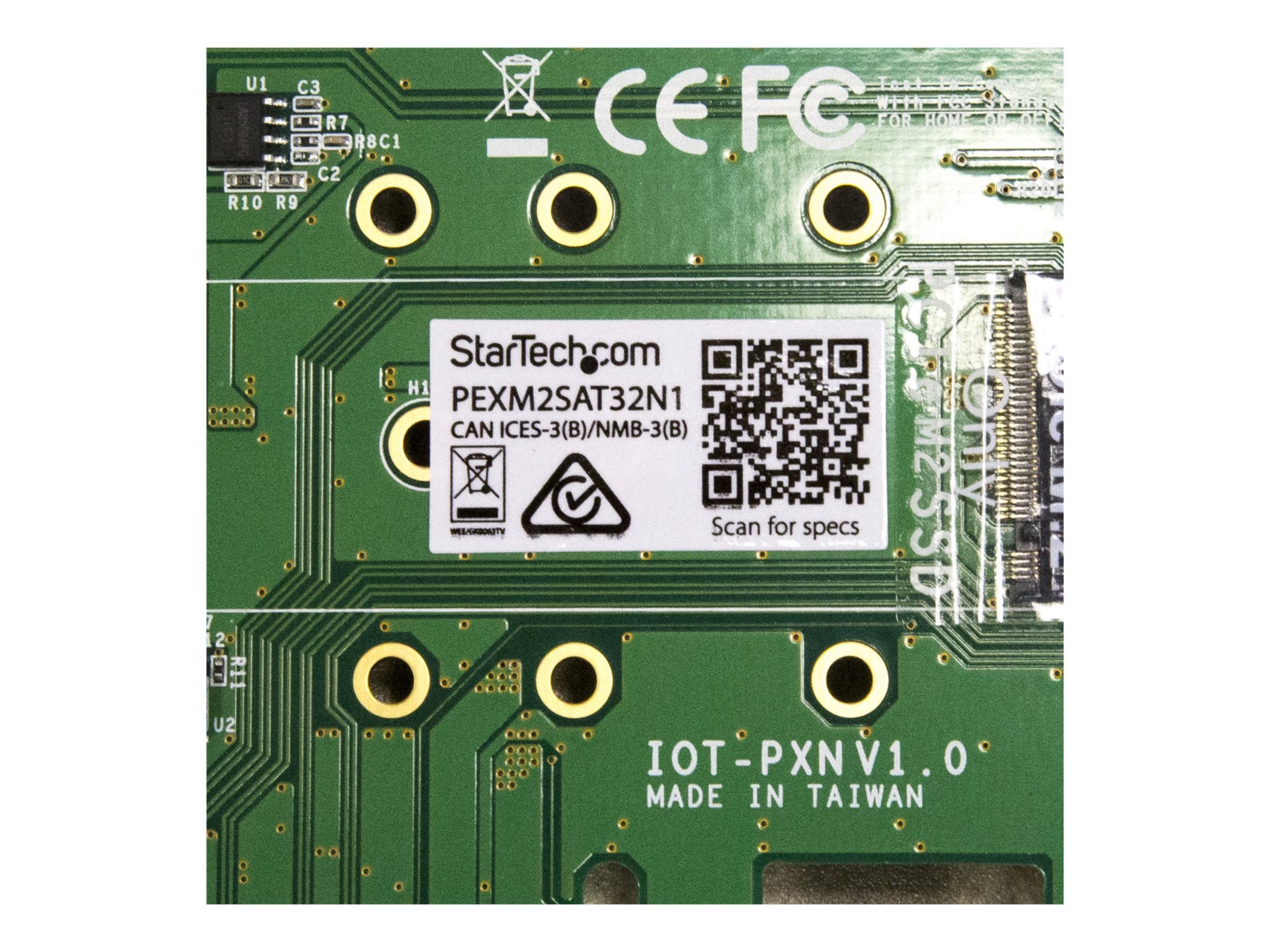 Thumbnail 2 of 7 for StarTech.com M.2 Adapter - 3 Port - 1 x PCIe (NVMe) M.2 - 2 x SATA III M.2 - SSD PCIE M.2 Adapter - M2 SSD - PCI TAA