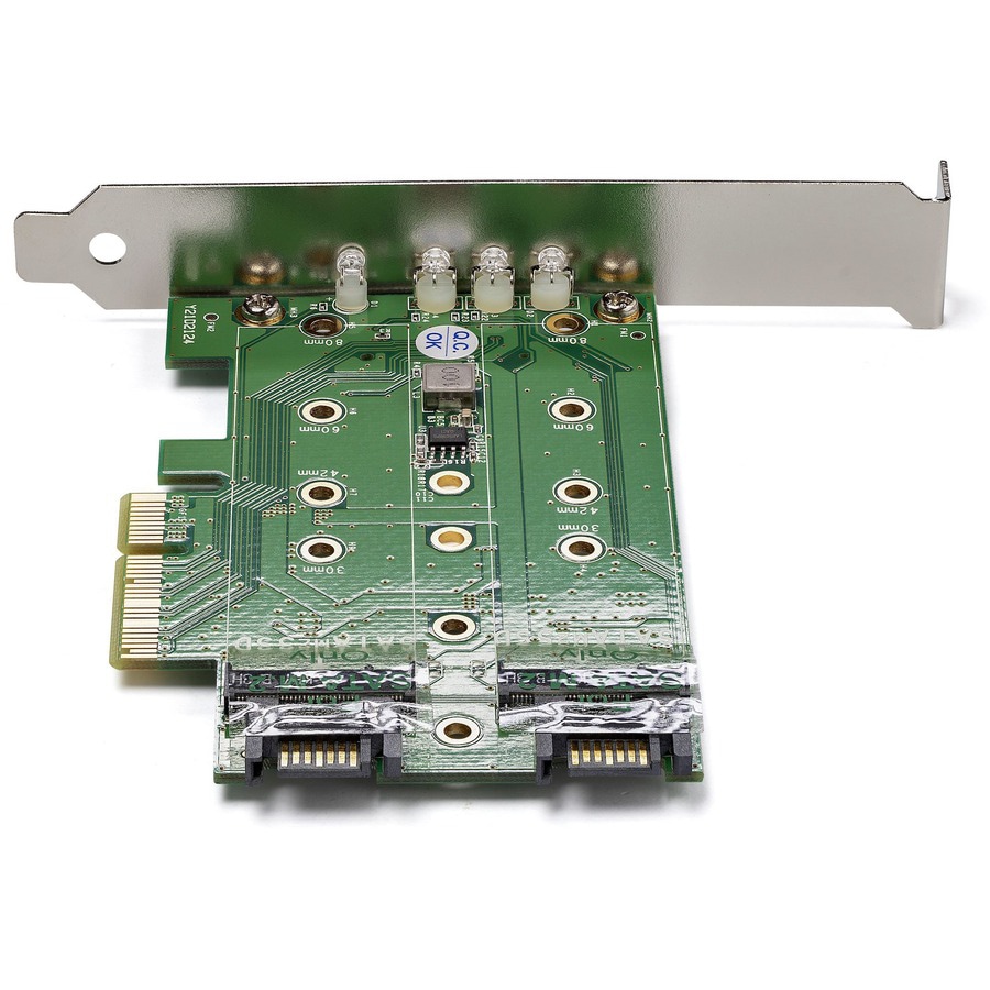 Thumbnail 5 of 7 for StarTech.com M.2 Adapter - 3 Port - 1 x PCIe (NVMe) M.2 - 2 x SATA III M.2 - SSD PCIE M.2 Adapter - M2 SSD - PCI TAA