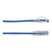 Black Box 1ft Slim-Net CAT6 Blue 28AWG 250Mhz UTP Snagless Patch Cable, 1'