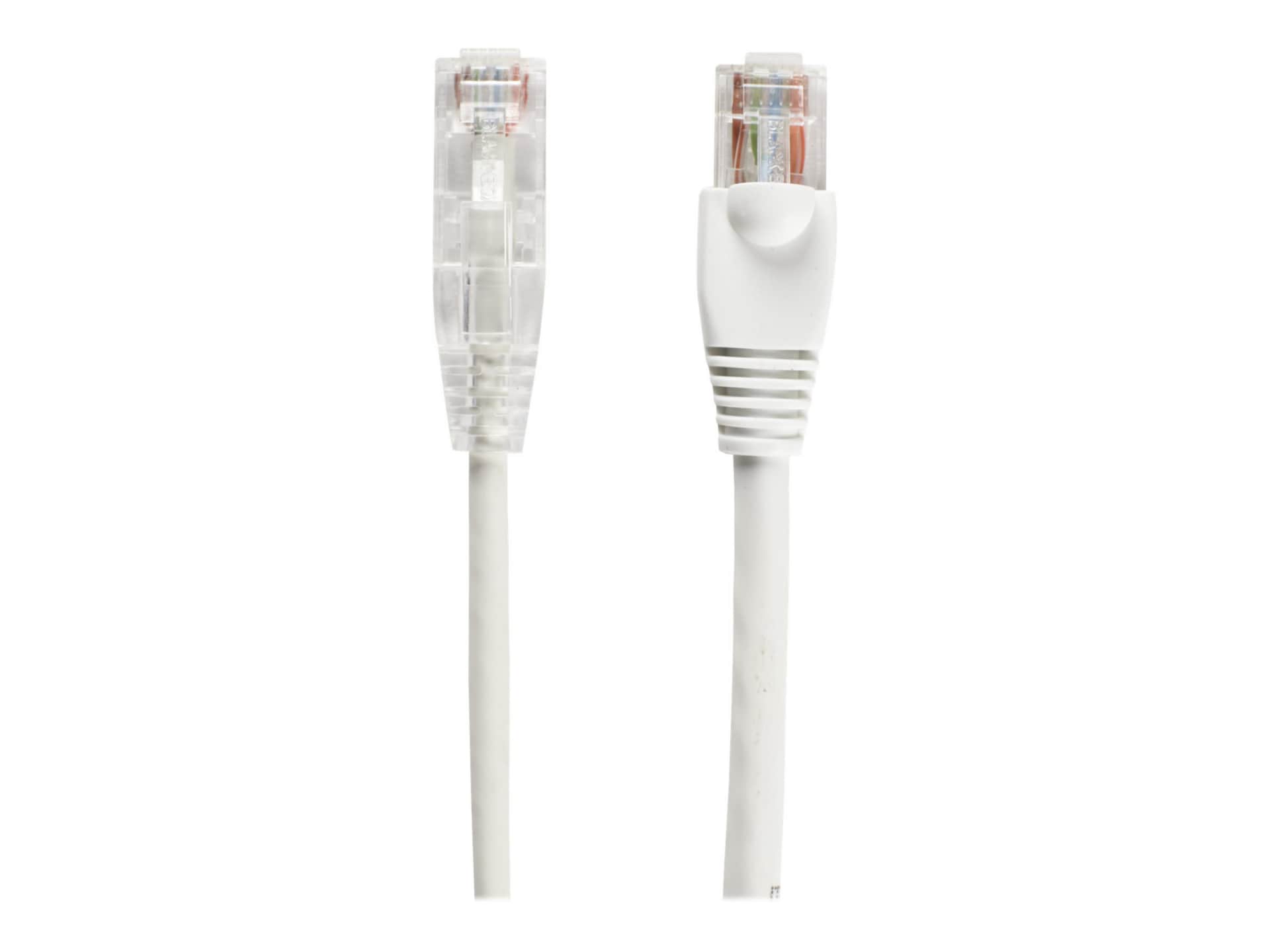 Black Box 10ft Slim-Net CAT6 White 28AWG 500Mhz UTP Snagless Patch Cable