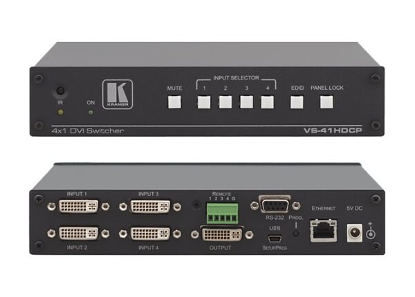 Kramer VS-41HDCP - video switch - 4 ports - managed