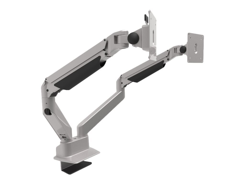 Compulocks Reach Dual - Dual Screen Counter Top Articulating Arm - VESA - Black - desk mount (adjustable arm)