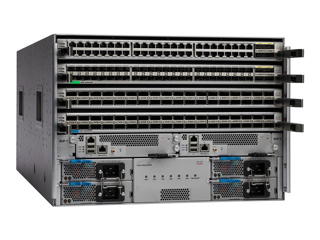 Cisco Nexus 9504 Chassis Bundle - switch - managed - rack-mountable - with Cisco Nexus 9500 Supervisor (N9K-SUP-A), 2x