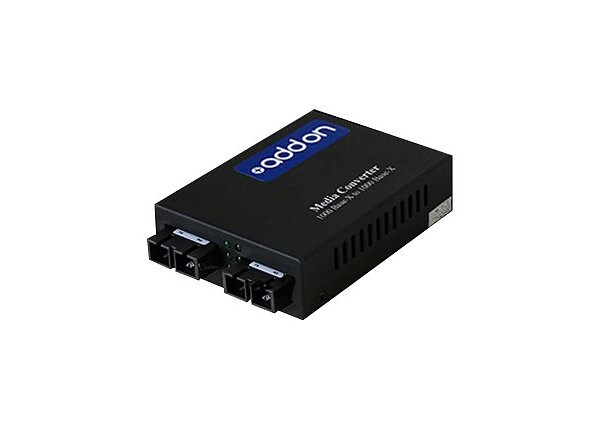 AddOn 1Gbs 1 SC to 1 SC Media Converter - media converter - Gigabit Ethernet