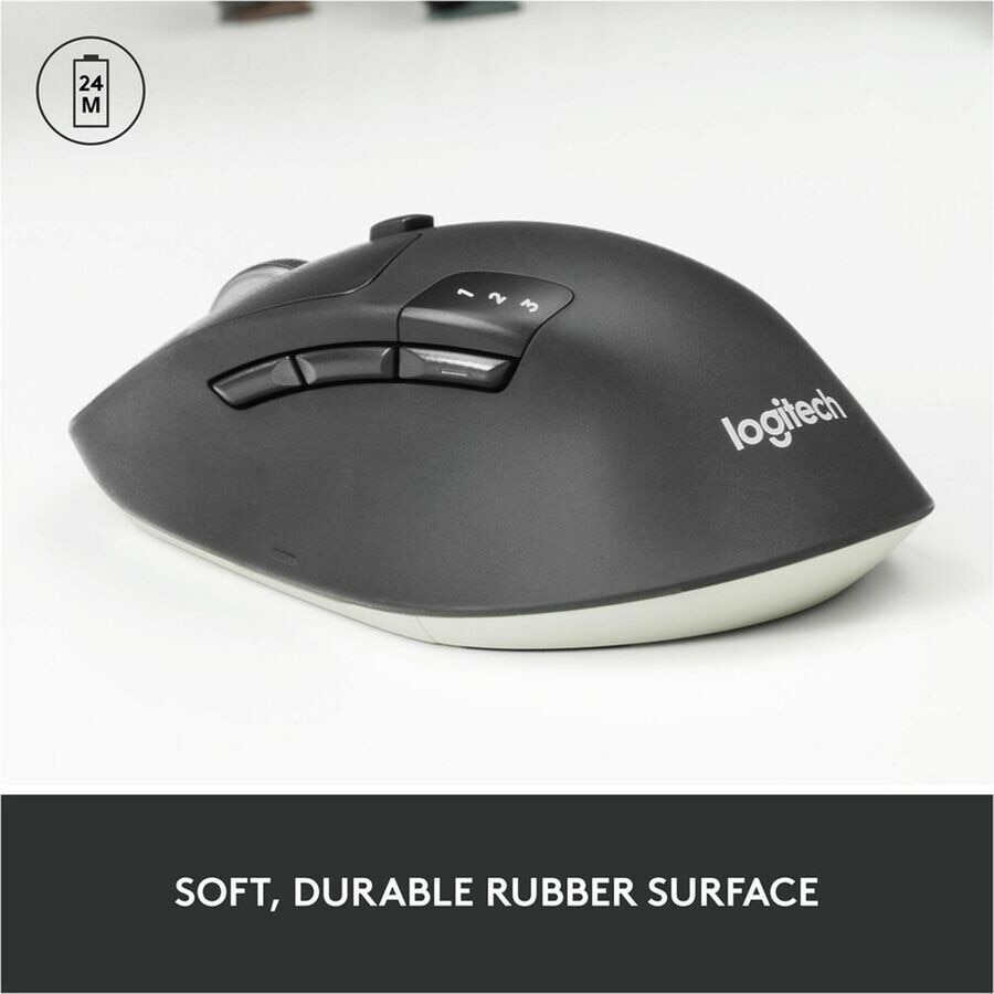 Thumbnail 3 of 12 for Logitech M720 Triathlon Multi-Device Wireless Mouse, Bluetooth, USB Unifying Receiver, 1000 DPI, 8 Buttons, Black