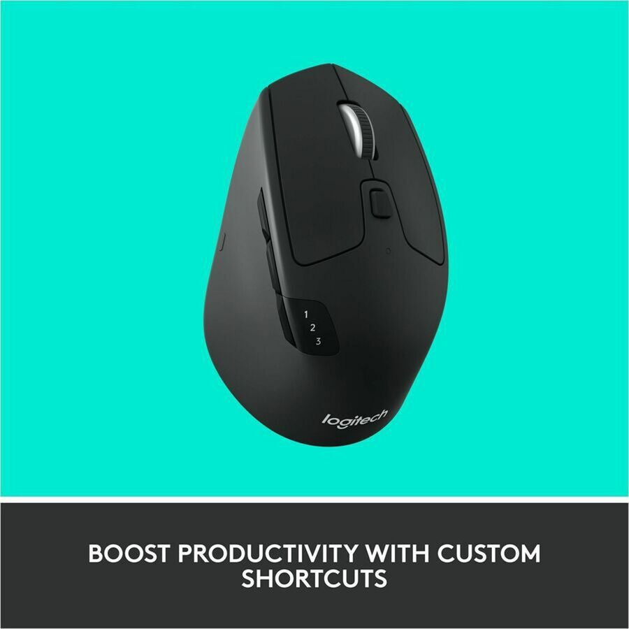 Thumbnail 5 of 12 for Logitech M720 Triathlon Multi-Device Wireless Mouse, Bluetooth, USB Unifying Receiver, 1000 DPI, 8 Buttons, Black