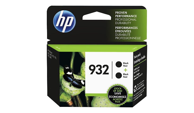 HP 932 - 2-pack - black - original - ink cartridge