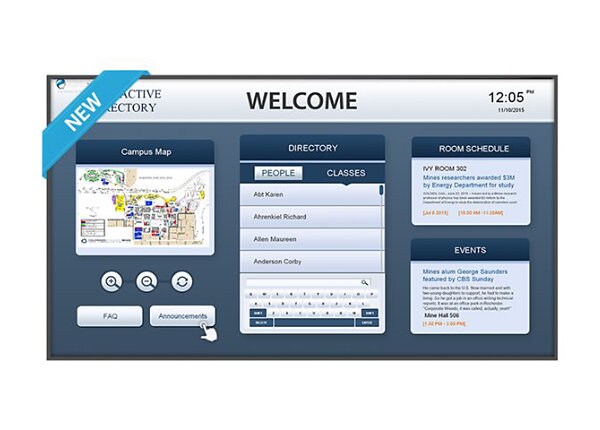 DigitalSignBuilder TouchPlus+ College Campus Touch Screen Digital Signage - digital signage player