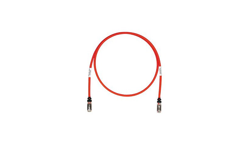 Panduit TX6A 10Gig patch cable - 14 ft - red