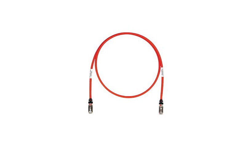 Panduit TX6A 10Gig patch cable - 16 ft - red