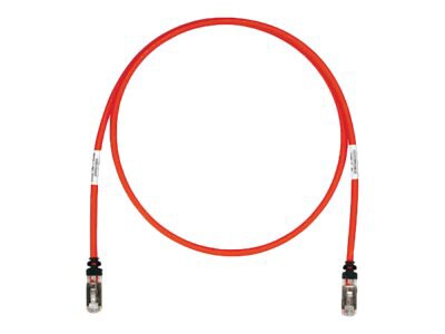 Panduit TX6A 10Gig patch cable - 18 ft - red