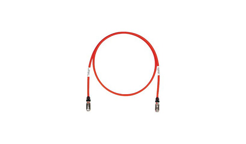 Panduit TX6A 10Gig patch cable - 18 ft - red