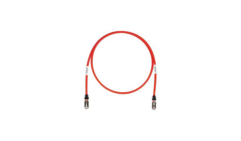 Panduit TX6A 10Gig patch cable - 24 ft - red